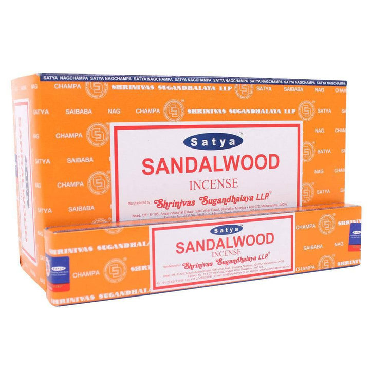 12 Packs of Sandalwood Incense Sticks by Satya - Home Decor Emporium