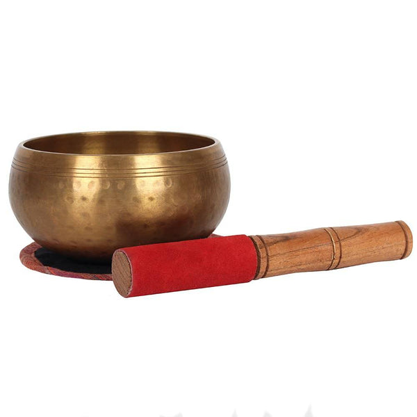 12cm Beaten Brass Singing Bowl - Home Decor Emporium