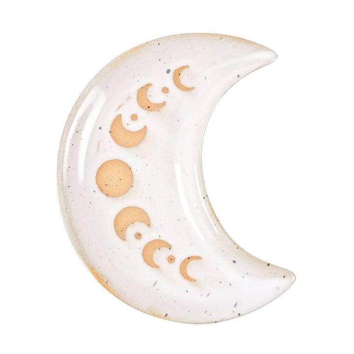 12cm Moon Phase Crescent Ceramic Trinket Tray - Home Decor Emporium