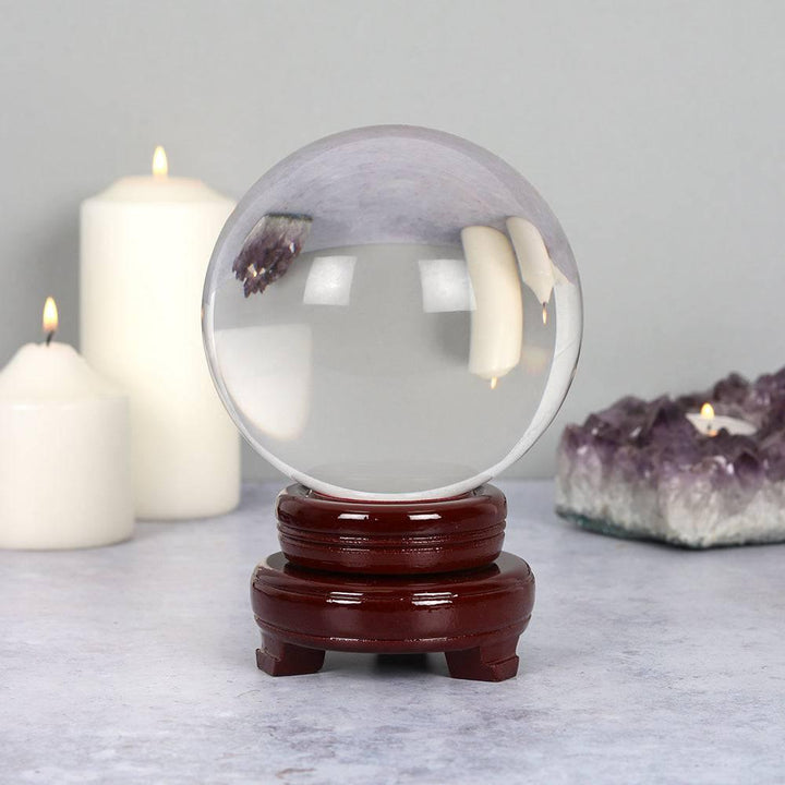 13cm Crystal Ball with Stand - Home Decor Emporium