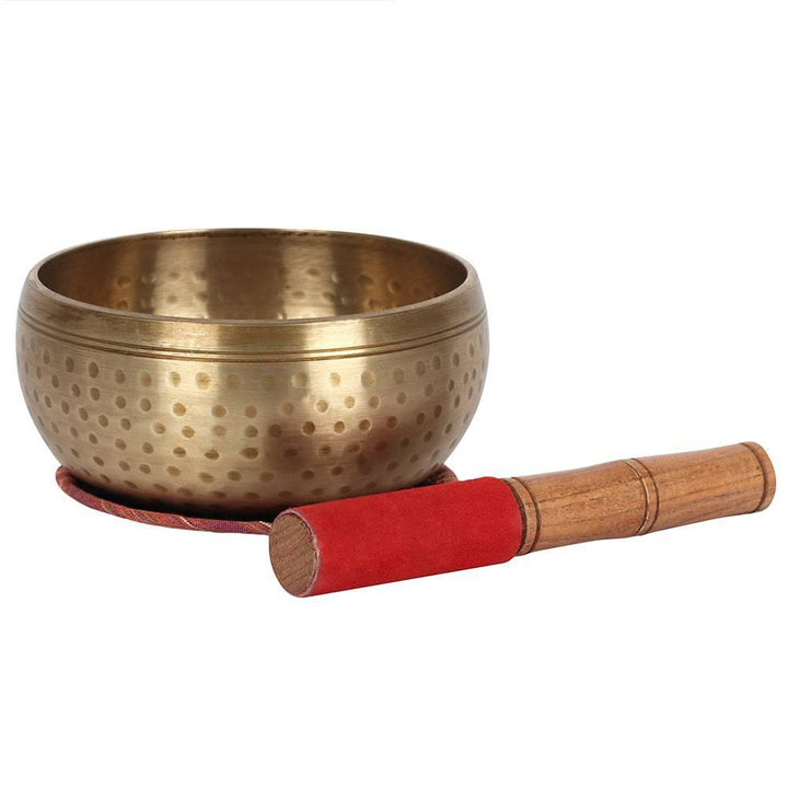 15cm Beaten Brass Singing Bowl - Home Decor Emporium