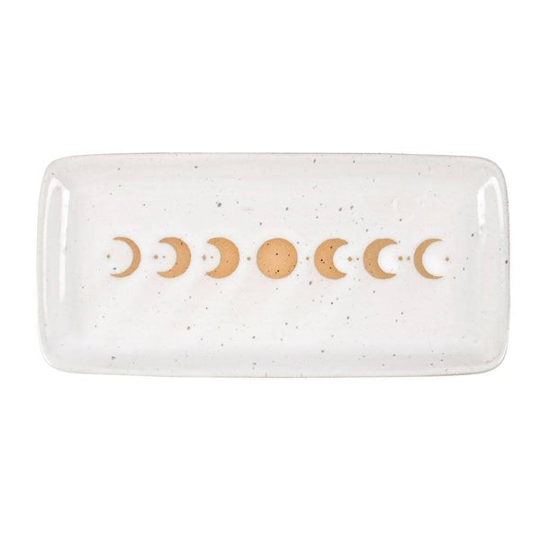 17cm Moon Phase Ceramic Trinket Tray - Home Decor Emporium