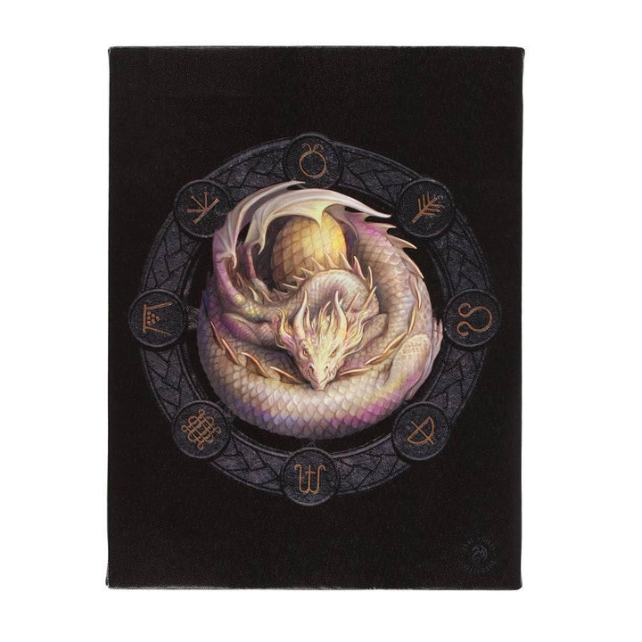 19x25cm Ostara Dragon Canvas Plaque by Anne Stokes - Home Decor Emporium