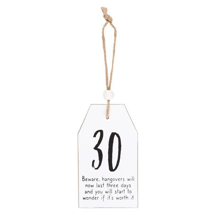 30 Milestone Birthday Hanging Sentiment Sign - Home Decor Emporium