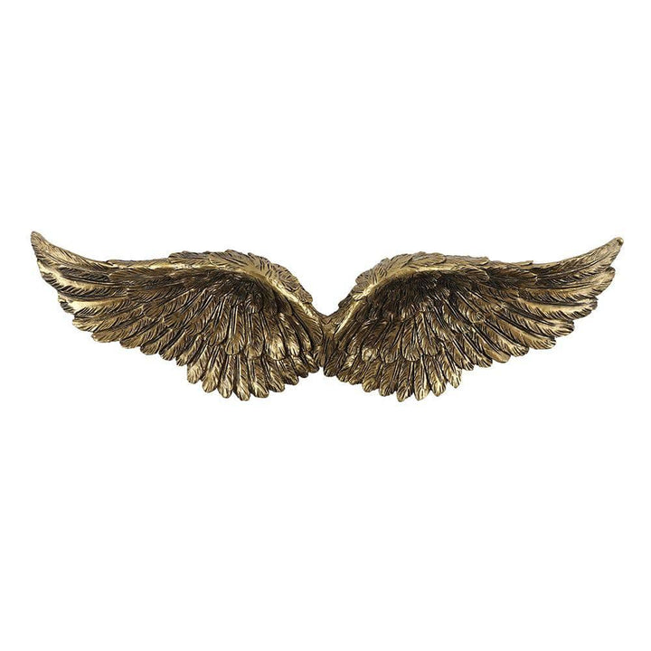 30cm Antique Gold Hanging Angel Wings - Home Decor Emporium