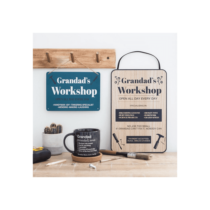 30cm Grandad's Workshop Hanging Sign - Home Decor Emporium