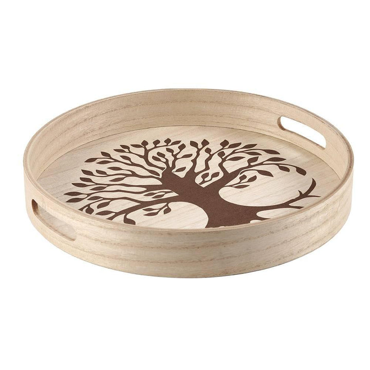 35cm Tree of Life Engraved Tray - Home Decor Emporium