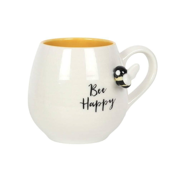 3D Bee Happy Rounded Mug - Home Decor Emporium