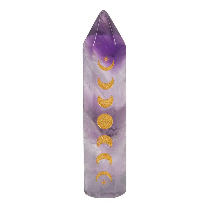 5cm Amethyst Moon Phase Crystal Point - Home Decor Emporium