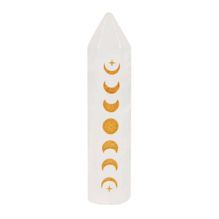 5cm Clear Quartz Moon Phase Crystal Point - Home Decor Emporium