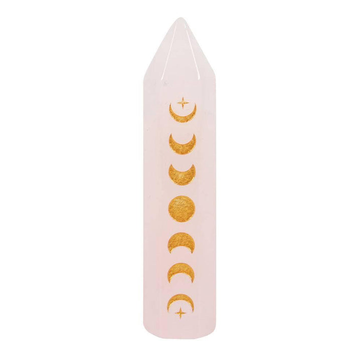 5cm Rose Quartz Moon Phase Crystal Point - Home Decor Emporium