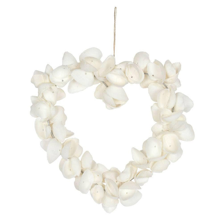 6 Inch Clamshell Hanging Heart Decoration - Home Decor Emporium