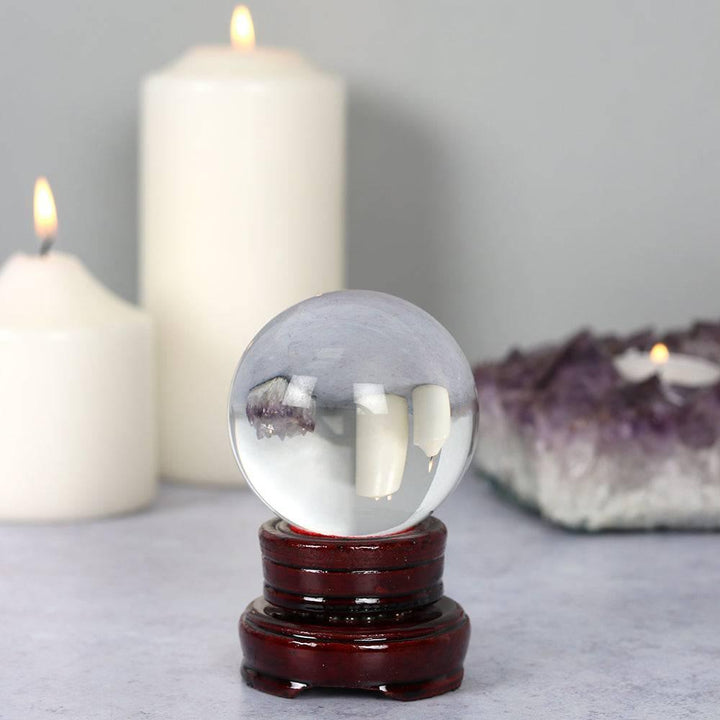 6cm Crystal Ball with Stand - Home Decor Emporium