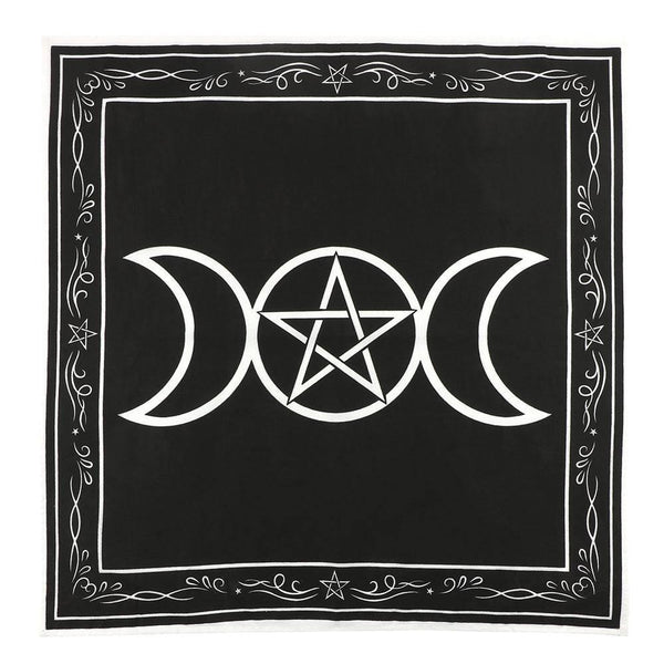 70x70cm Triple Moon Altar Cloth - Home Decor Emporium