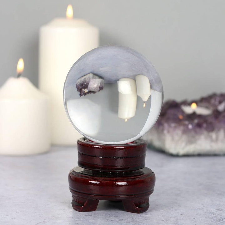 8cm Crystal Ball with Stand - Home Decor Emporium