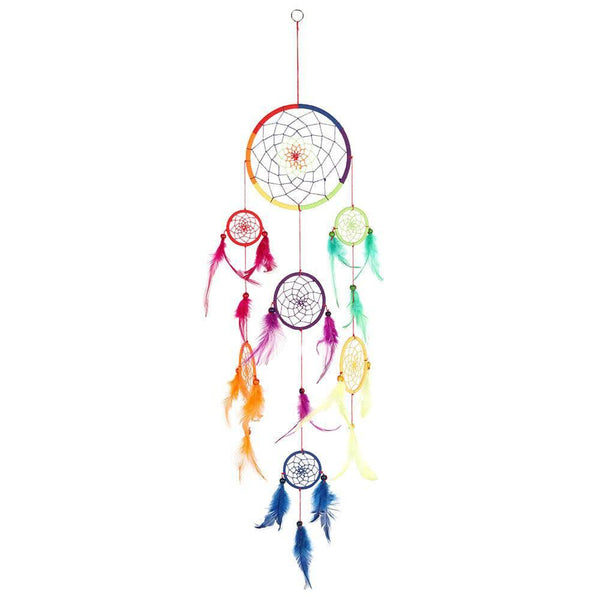 90cm Multi Rainbow Dreamcatcher - Home Decor Emporium