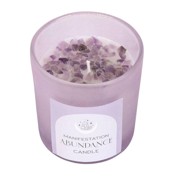 Abundance French Lavender Crystal Chip Candle - Home Decor Emporium