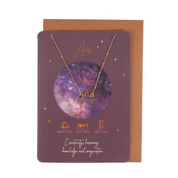 Air Element Zodiac Necklace Card - Home Decor Emporium