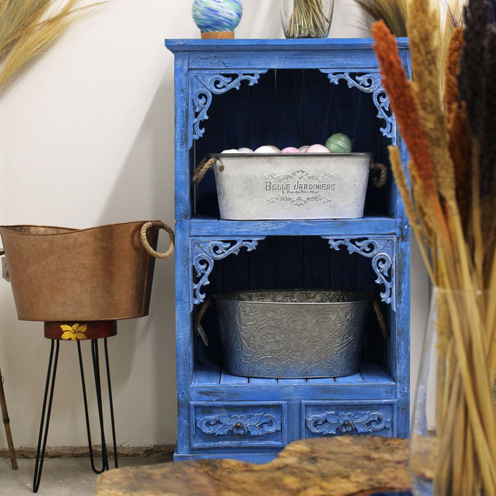 Albasia Bathroom Cabinet - Bluewash - Home Decor Emporium