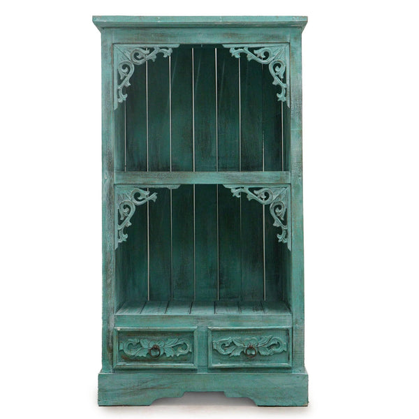 Albasia Bathroom Cabinet - Turquoise wash - Home Decor Emporium