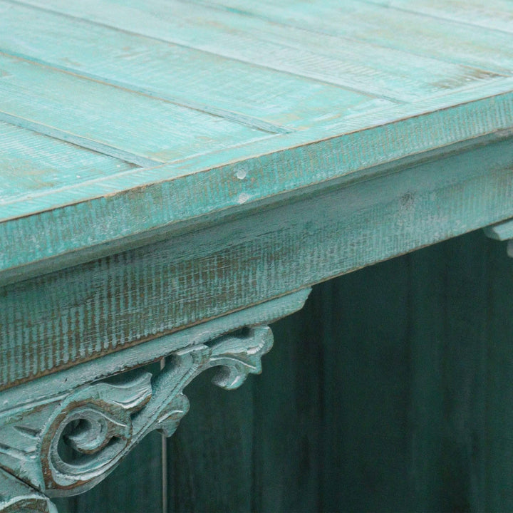 Albasia Bathroom Cabinet - Turquoise wash - Home Decor Emporium