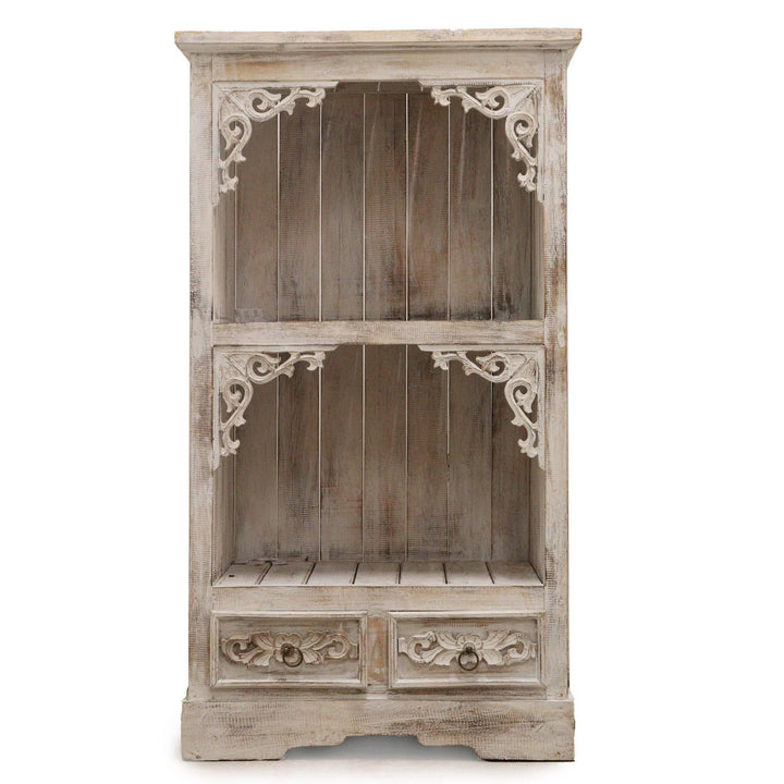 Albasia Bathroom Cabinet - Whitewash - Home Decor Emporium