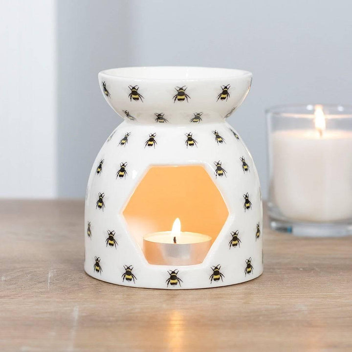 All Over Bee Print Oil Burner - Home Decor Emporium