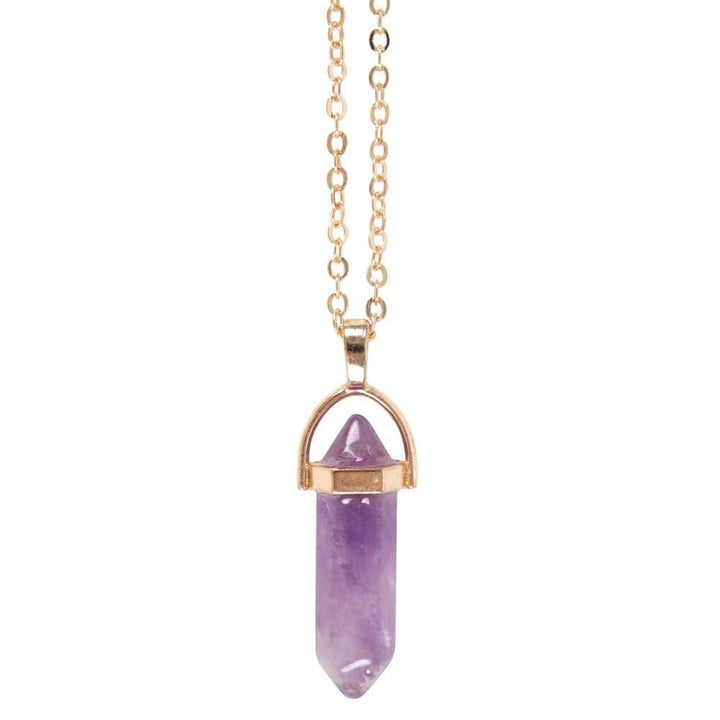 Amethyst Crystal Necklace Card - Home Decor Emporium