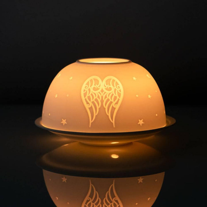 Angel Wings Dome Tealight Holder - Home Decor Emporium