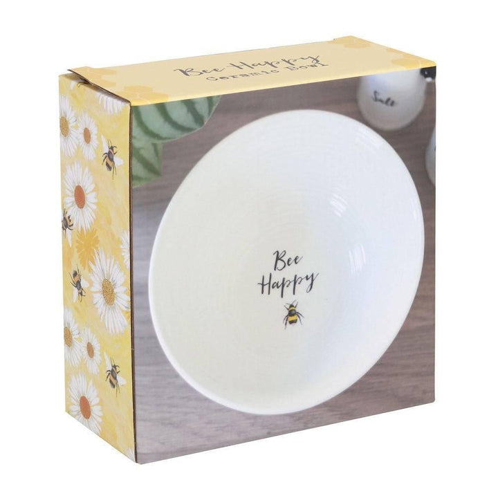 Bee Happy Ceramic Bowl - Home Decor Emporium