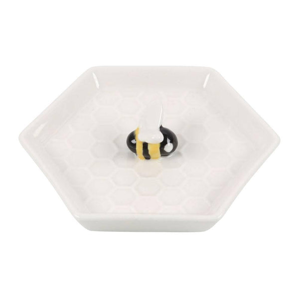 Bee Hexagonal Trinket Dish - Home Decor Emporium