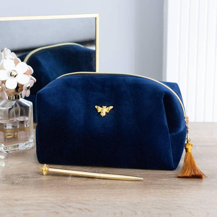 Bee-utiful Velvet Makeup Bag - Home Decor Emporium