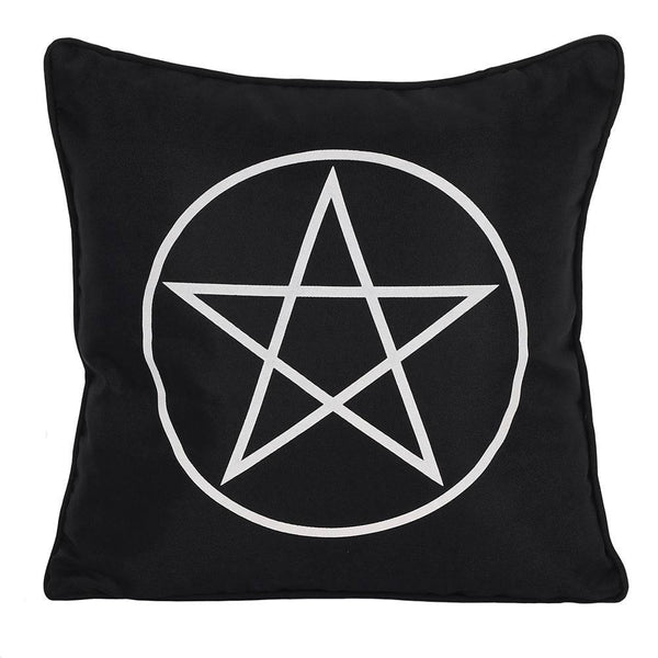 Black and White Pentagram Cushion - Home Decor Emporium