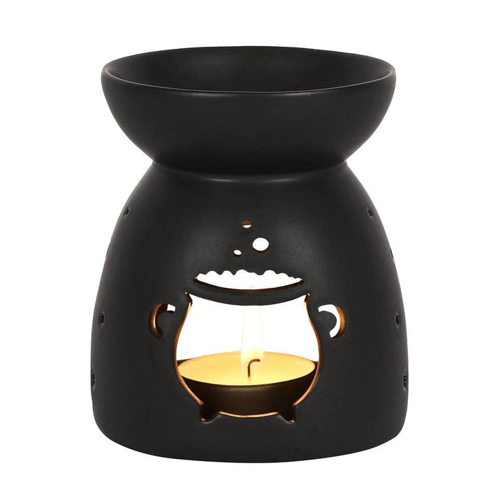 Black Cauldron Cut Out Oil Burner - Home Decor Emporium