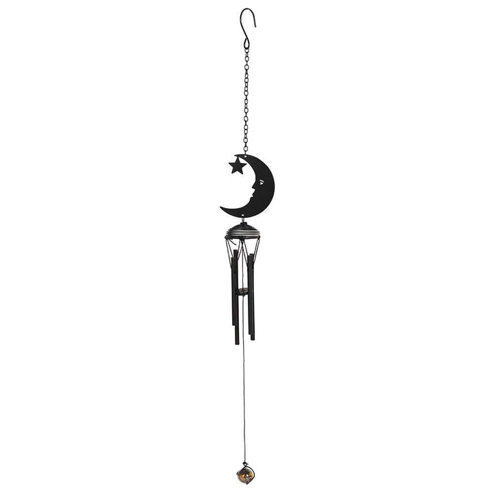 Black Crescent Moon Cutout Windchime - Home Decor Emporium