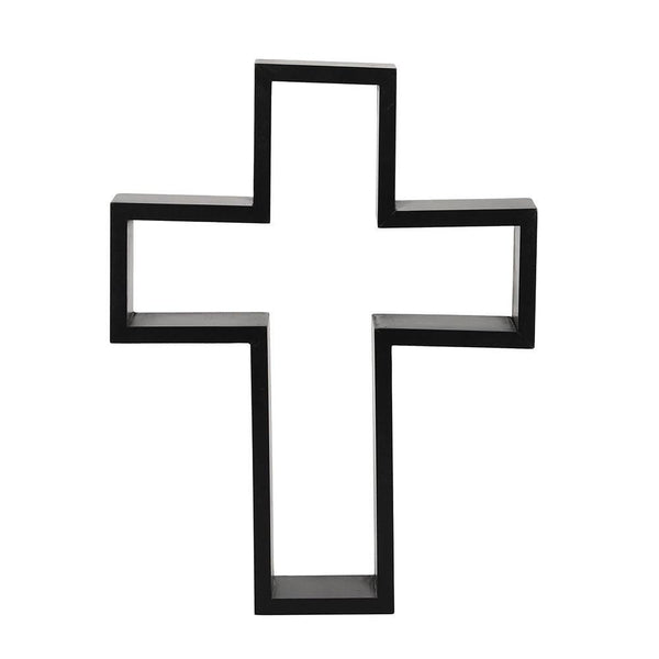 Black Crucifix Shelving Display - Home Decor Emporium