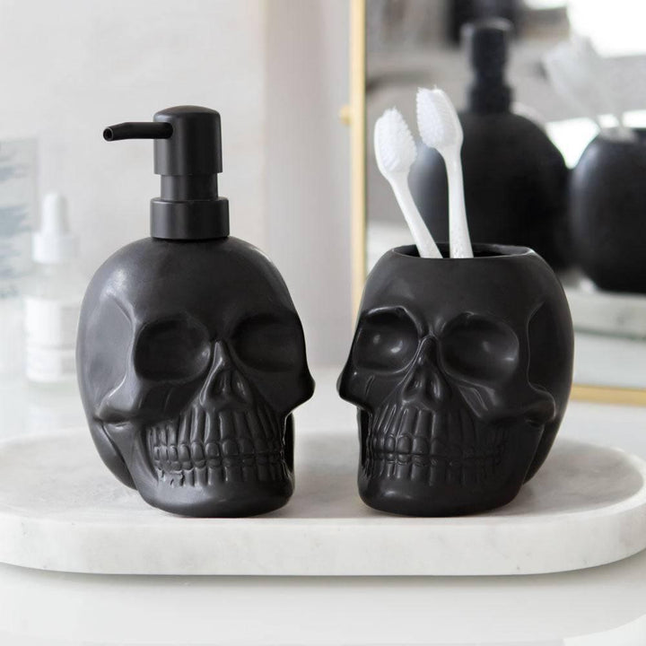 Black Skull Soap Dispenser - Home Decor Emporium