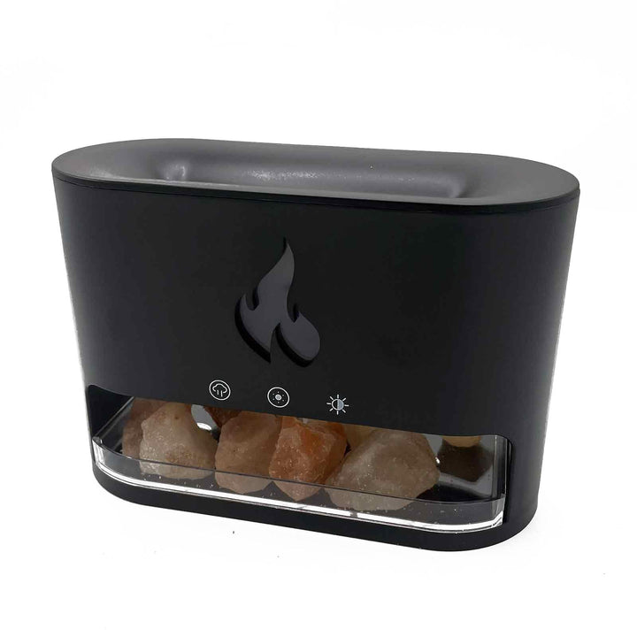 Blaze Aroma Diffuser - Himalayan Salt Chamber - USB-C - Flame Effect (Salt not included) - Home Decor Emporium