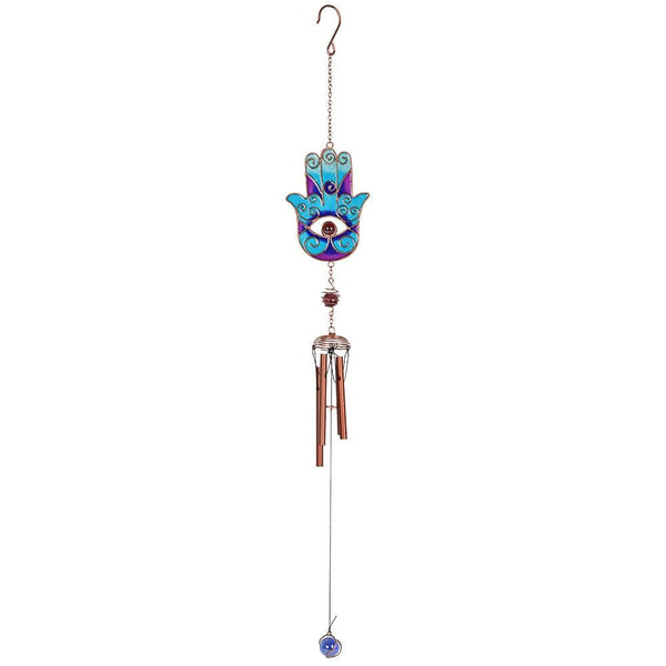 Blue Hand of Hamsa Windchime - Home Decor Emporium