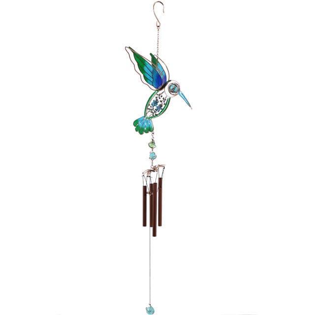 Blue/Green Hummingbird Windchime - Home Decor Emporium