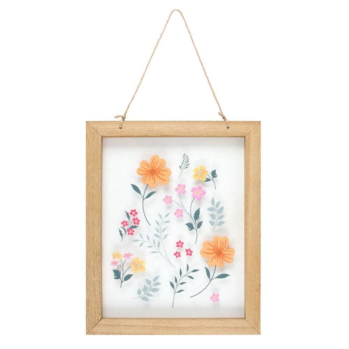 Botanical Printed Glass Wall Hanging - Home Decor Emporium