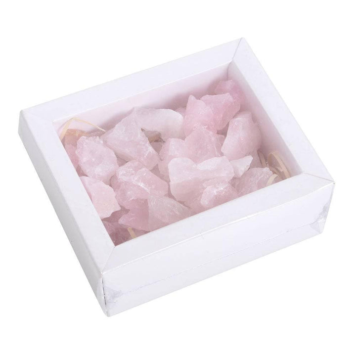 Box of Rose Quartz Rough Crystal Chips - Home Decor Emporium