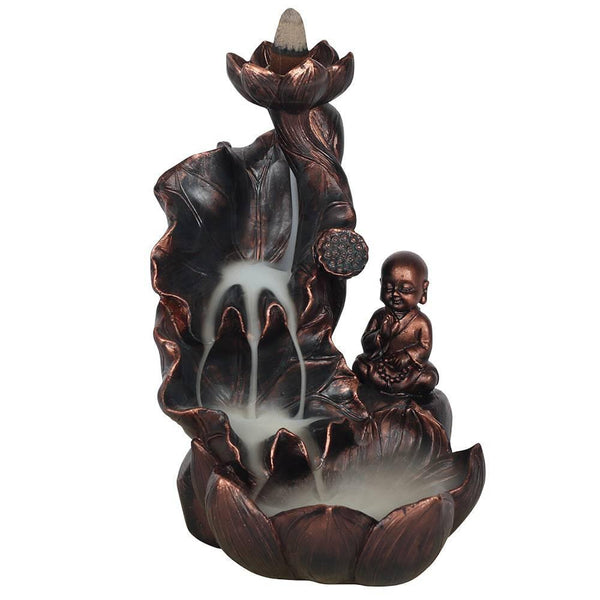 Bronze Effect Buddha Backflow Incense Burner - Home Decor Emporium