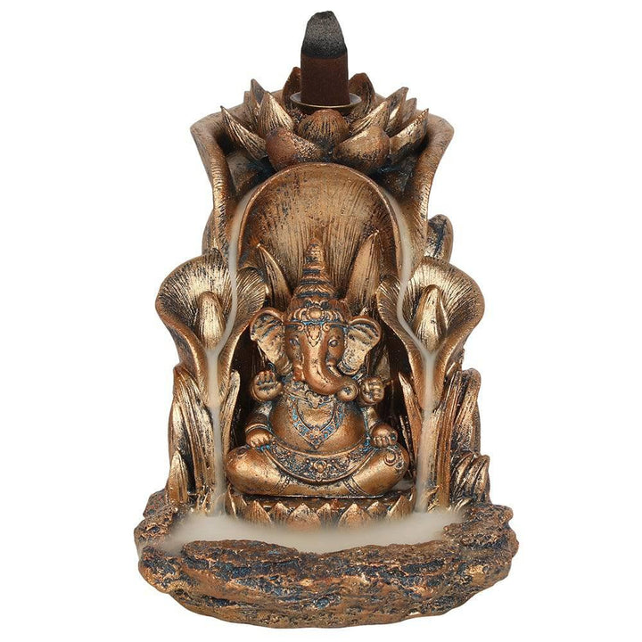 Bronze Ganesh Backflow Incense Burner - Home Decor Emporium