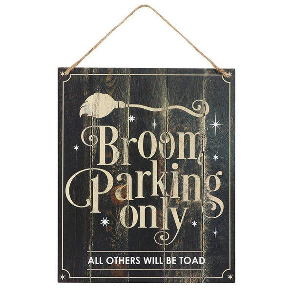 Broom Parking Only Hanging MDF Sign - Home Decor Emporium