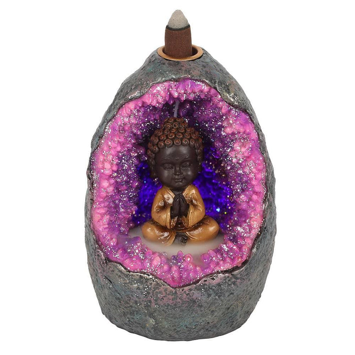 Buddha Crystal Cave LED Backflow Incense Burner - Home Decor Emporium