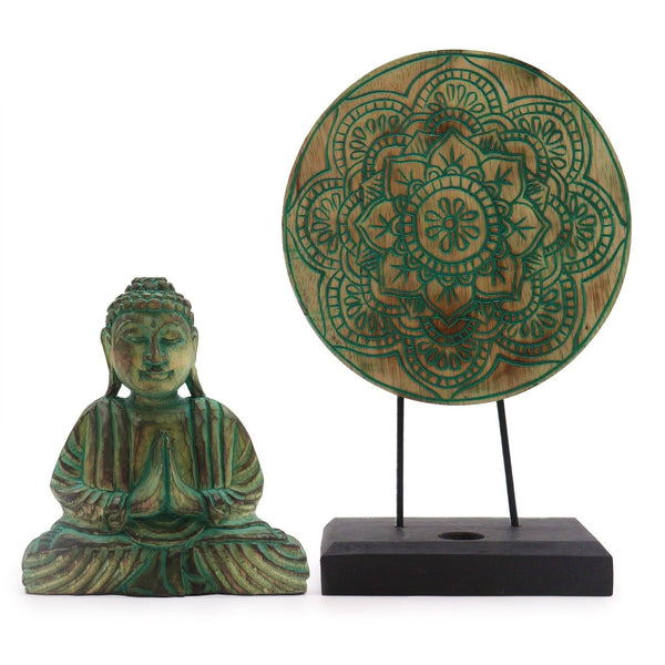 Buddha Feng Shui Set - Buddha Knot - Green - Home Decor Emporium