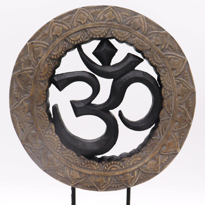 Buddha Feng Shui Set - Om - Grey & Black - Home Decor Emporium