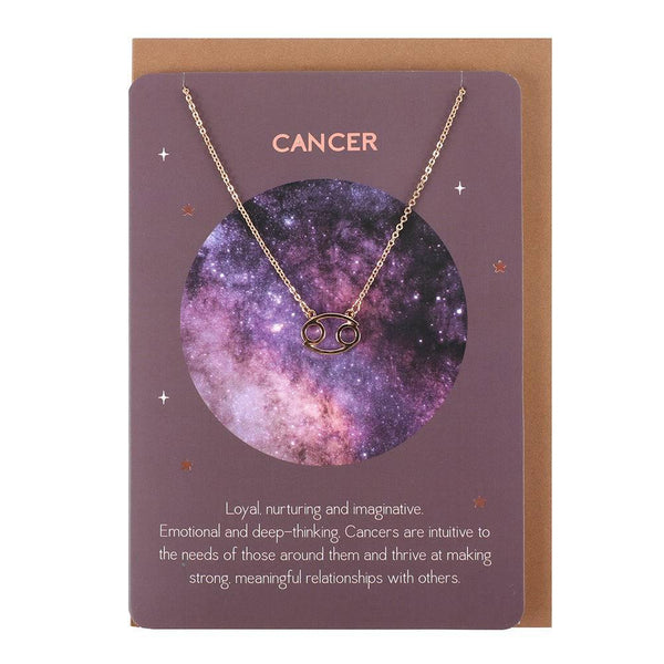 Cancer Zodiac Necklace Card - Home Decor Emporium