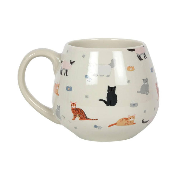 Cat Print Rounded Mug - Home Decor Emporium